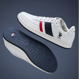 Men Gael Wht Retro Court Sneakers